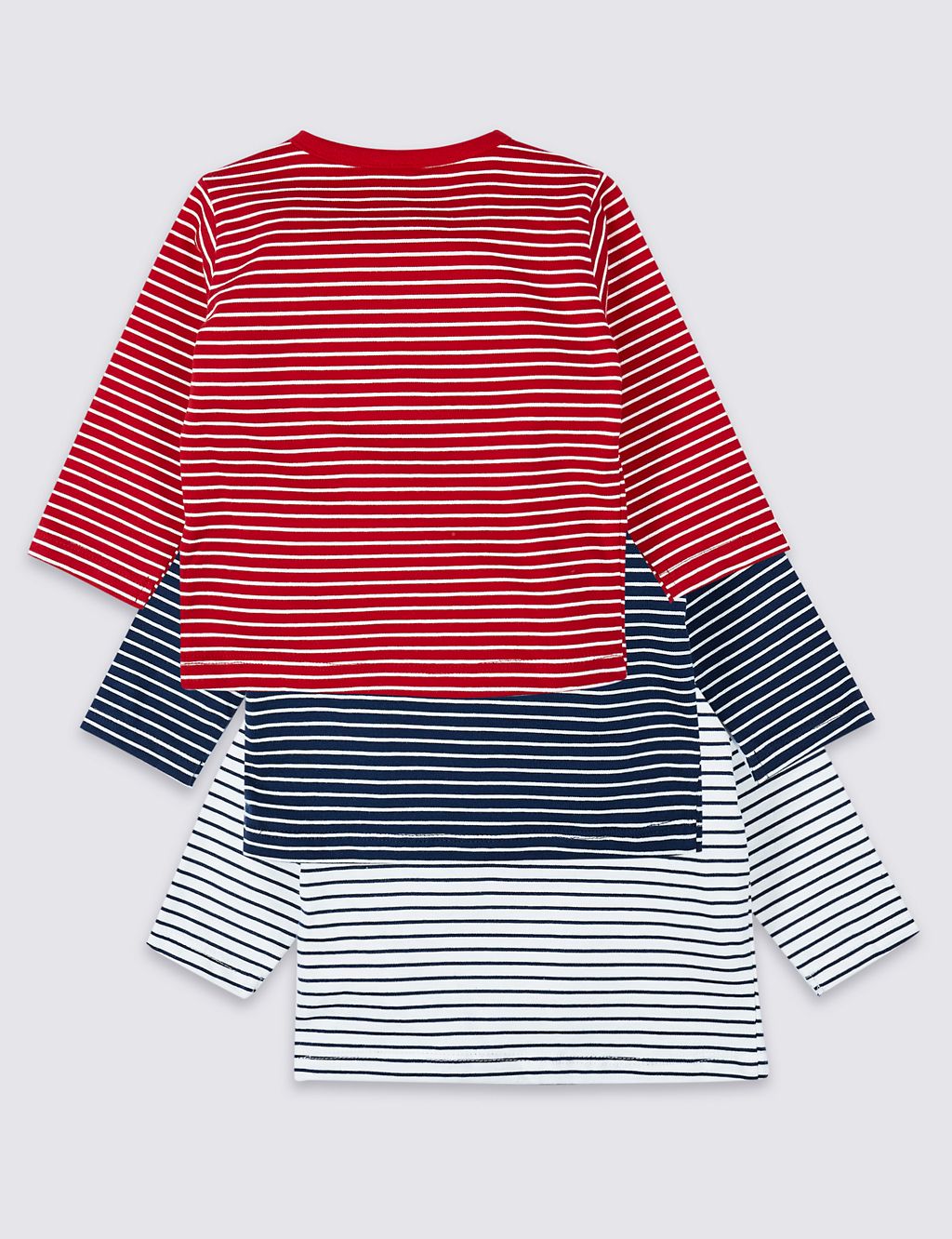 3 Pack Organic Cotton Striped Tops 1 of 5