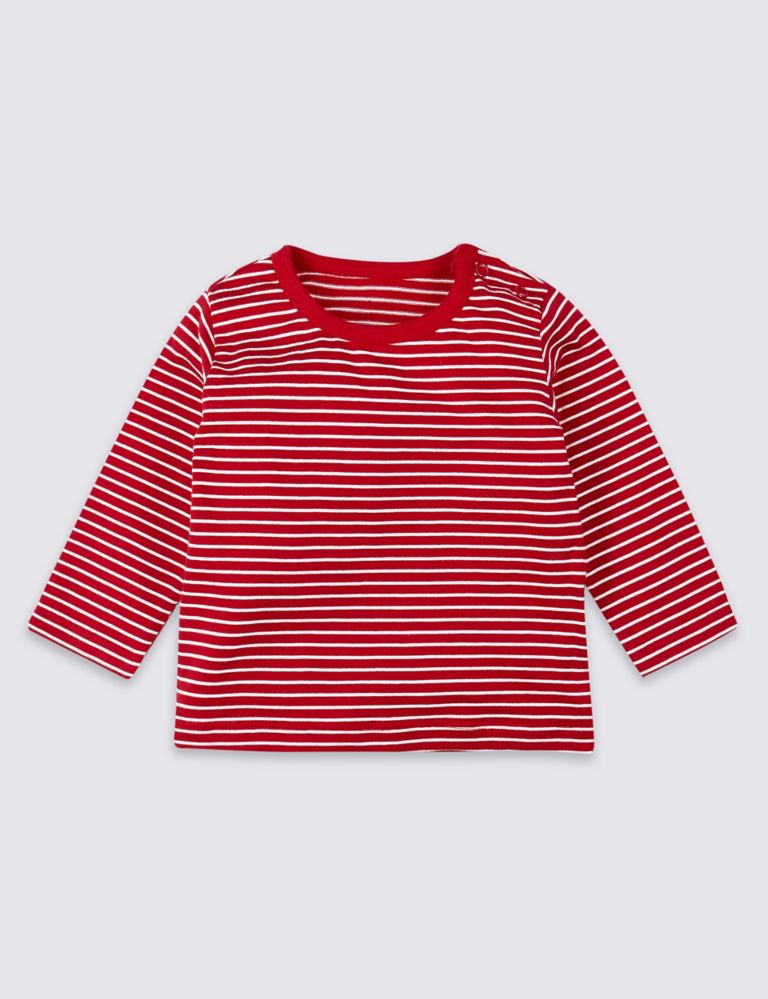 3 Pack Organic Cotton Striped Tops 4 of 5