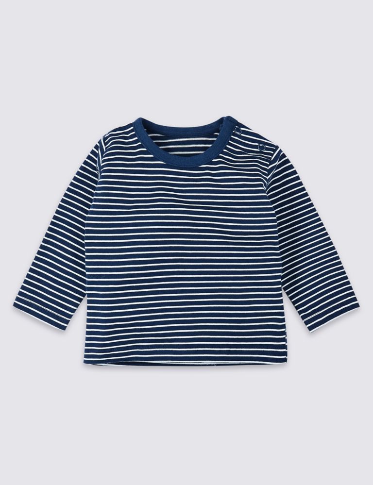 3 Pack Organic Cotton Striped Tops 5 of 5