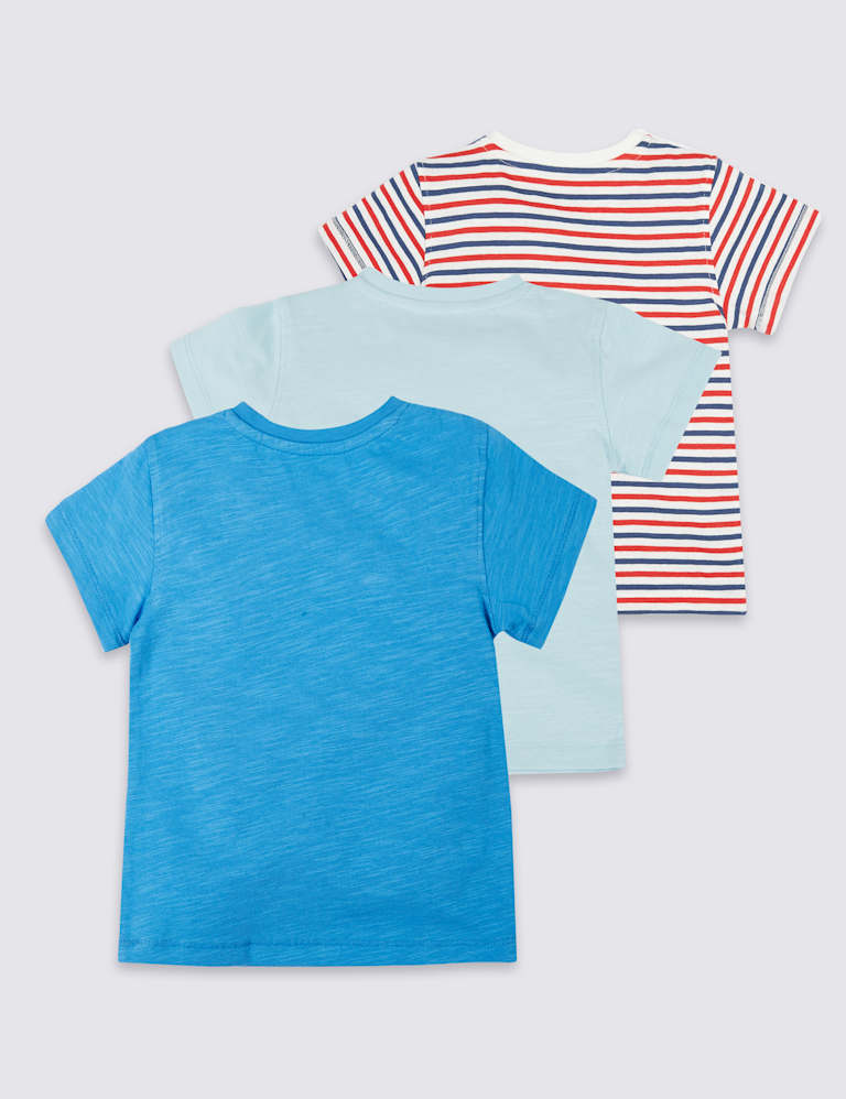 3 Pack Organic Cotton TShirts M&S