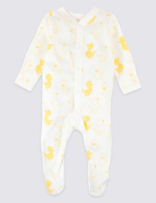 leopard print baby sleepsuit