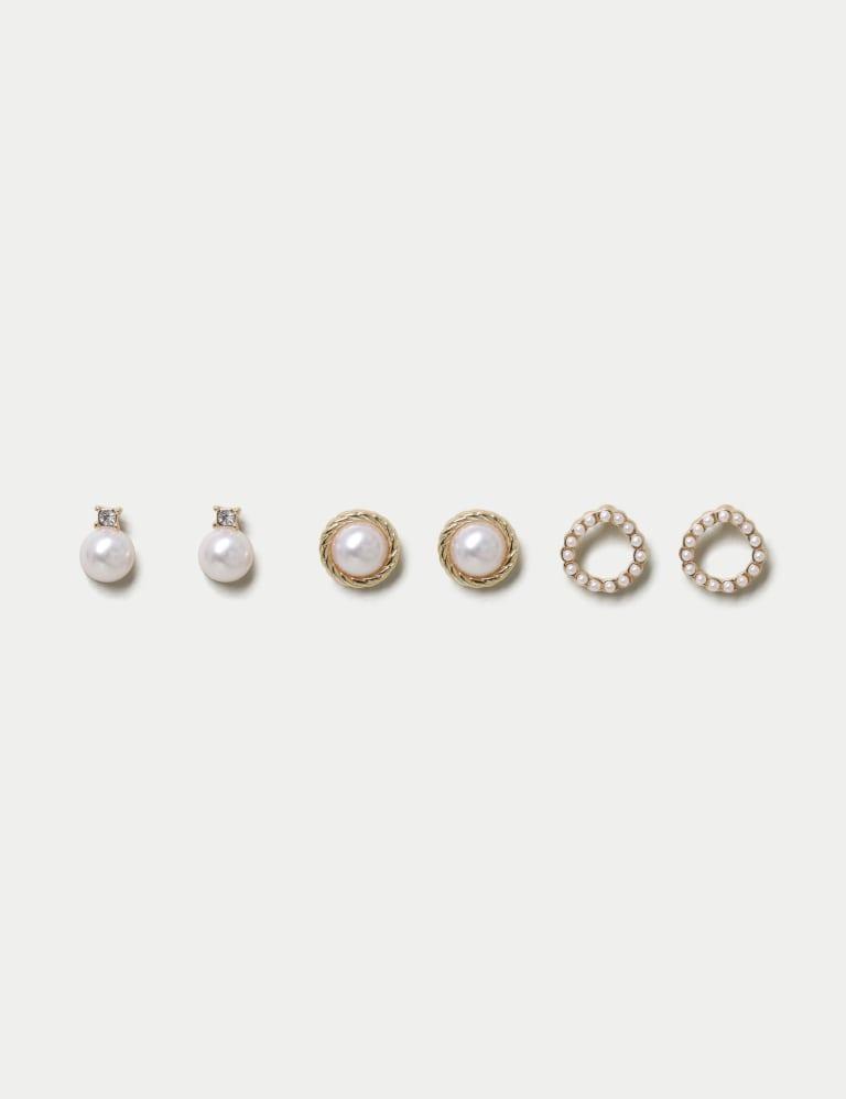 M&s pearl earrings discount