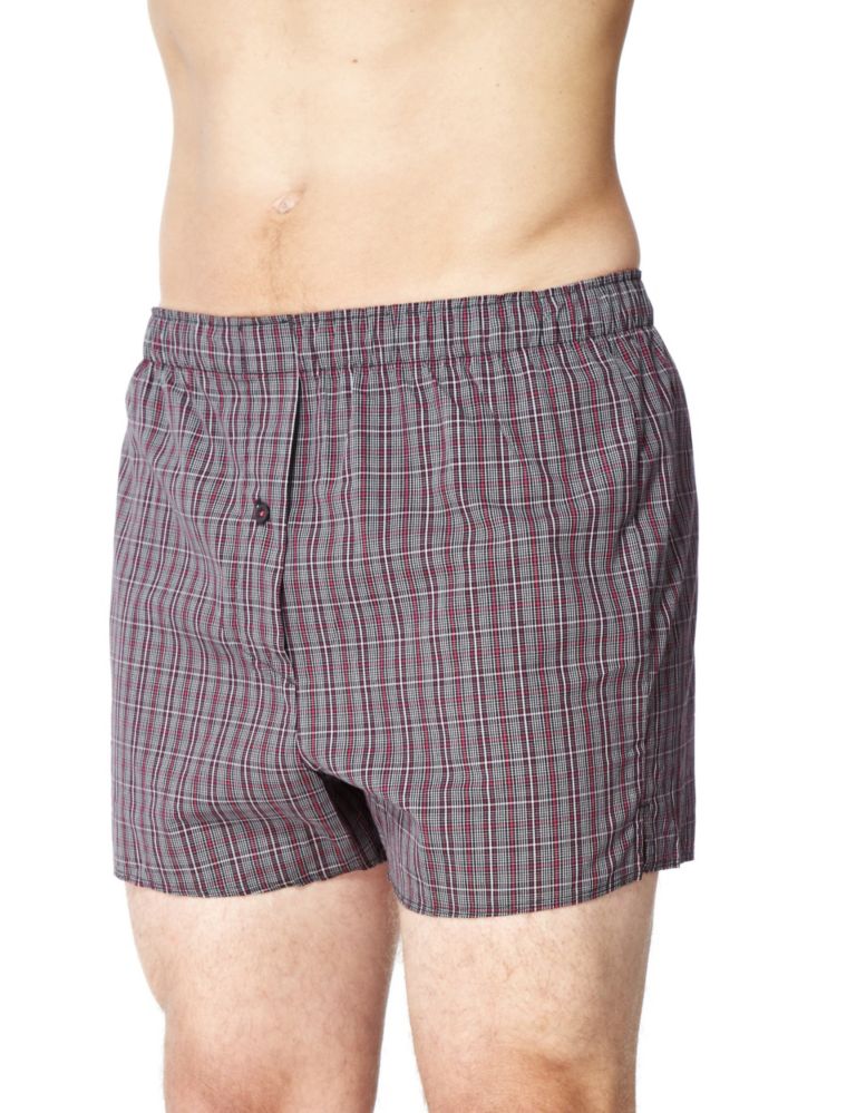 3 Pack Pure Cotton Assorted Boxers 1 of 2