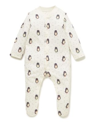 3 Pack Pure Cotton Assorted Christmas Sleepsuits Image 2 of 6