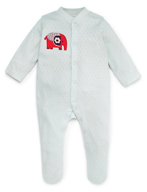3 Pack Pure Cotton Assorted Sleepsuits Image 2 of 6