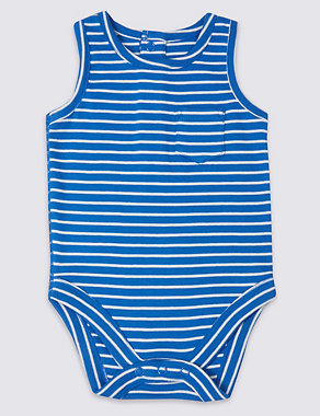 3 Pack Pure Cotton Bodysuits Image 2 of 6