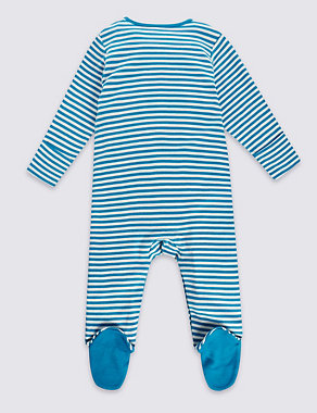 3 Pack Pure Cotton Boys Pirate Sleepsuit Image 2 of 7