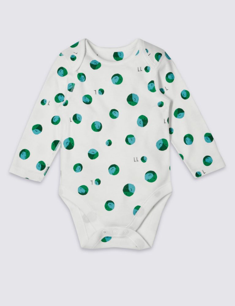 3 Pack Pure Cotton Christmas Bodysuits 3 of 8