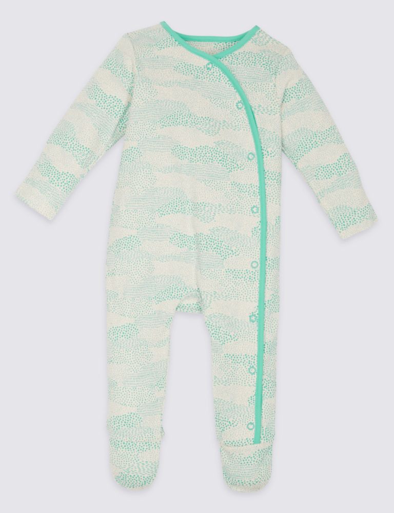 3 Pack Pure Cotton Dinosaur Sleepsuits 4 of 9