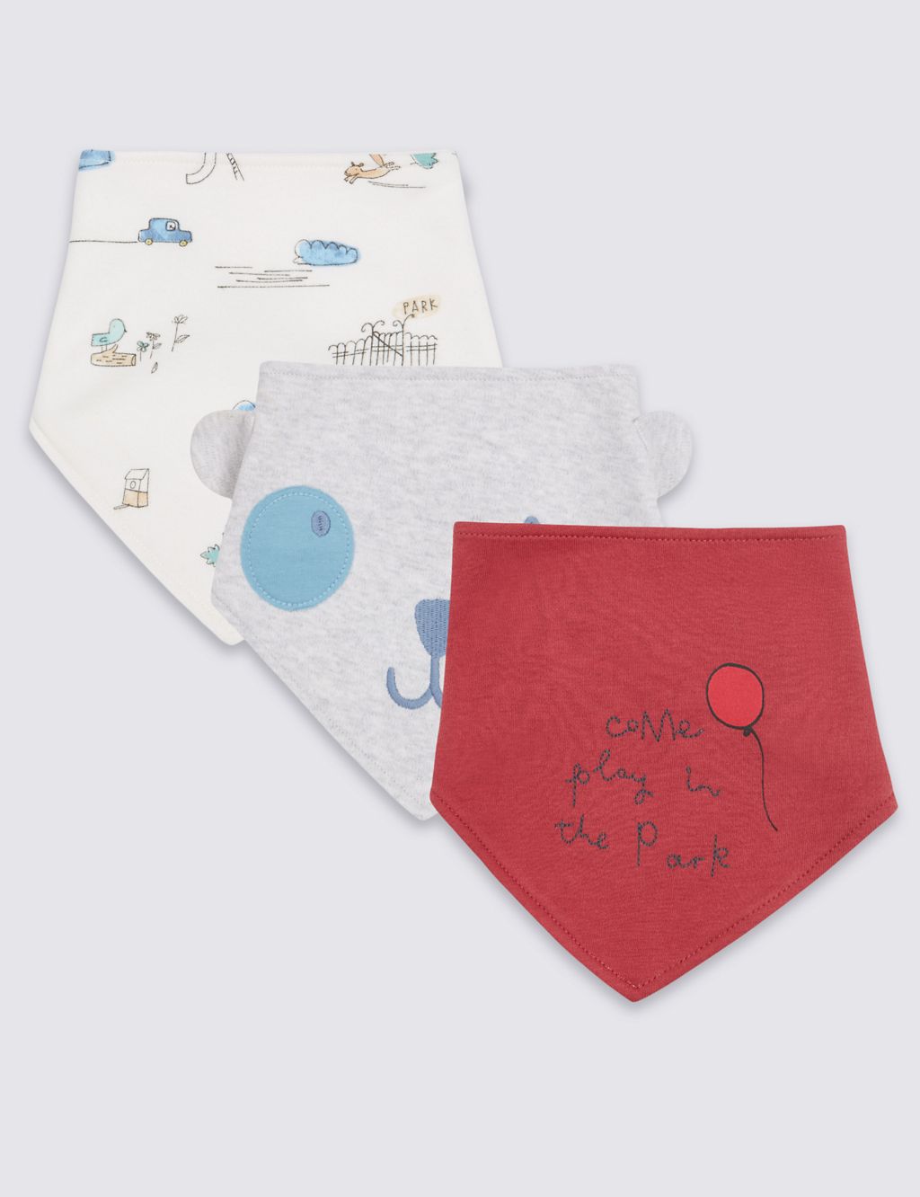 3 Pack Pure Cotton Dribble Bibs 3 of 3