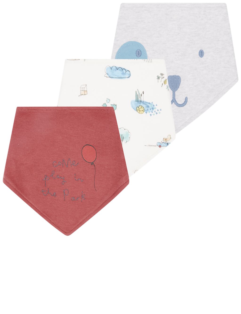 3 Pack Pure Cotton Dribble Bibs 2 of 3