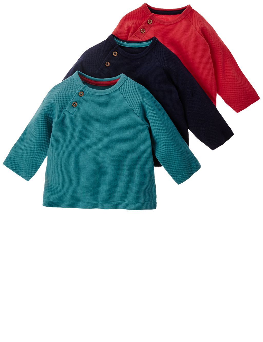 3 Pack Pure Cotton Long Sleeve Tops 4 of 7