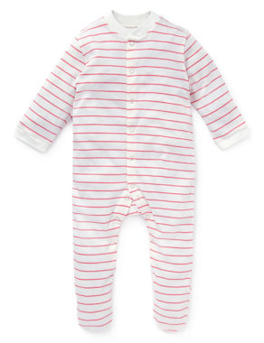 3 Pack Pure Cotton Owl Sleepsuits Image 2 of 6
