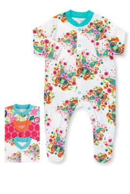 3 Pack Pure Cotton Pixel Butterfly Sleepsuits Image 1 of 1