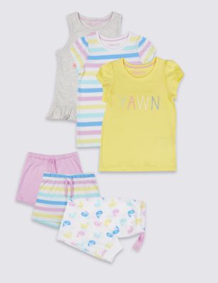 3 Pack Pure Cotton Pyjamas (9 Months - 8 Years) Image 2 of 6