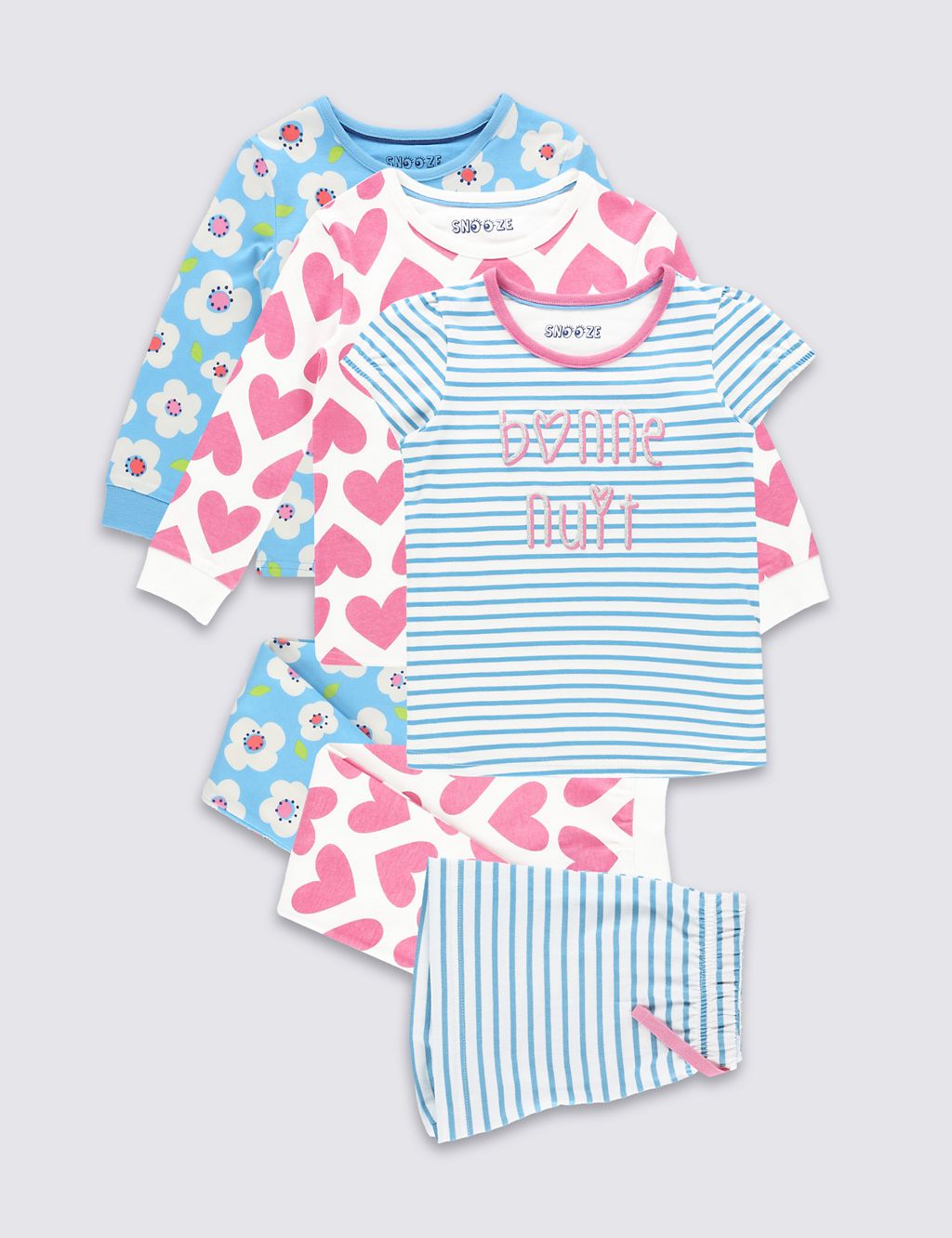 3 Pack Pure Cotton Pyjamas (9 Months - 8 Years) 3 of 9