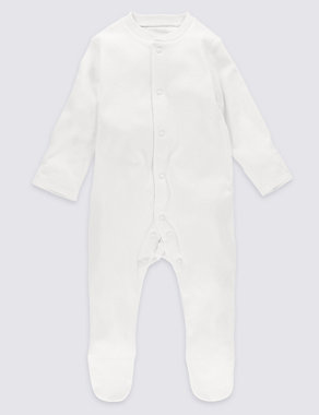 3 Pack Pure Cotton Sleepsuits Image 2 of 7