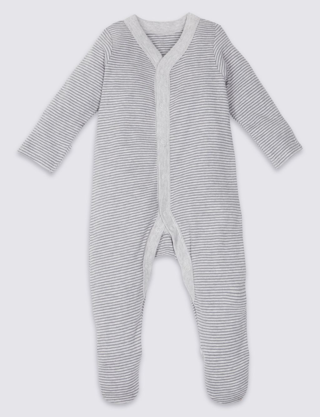 3 Pack Pure Cotton Sleepsuits 7 of 9