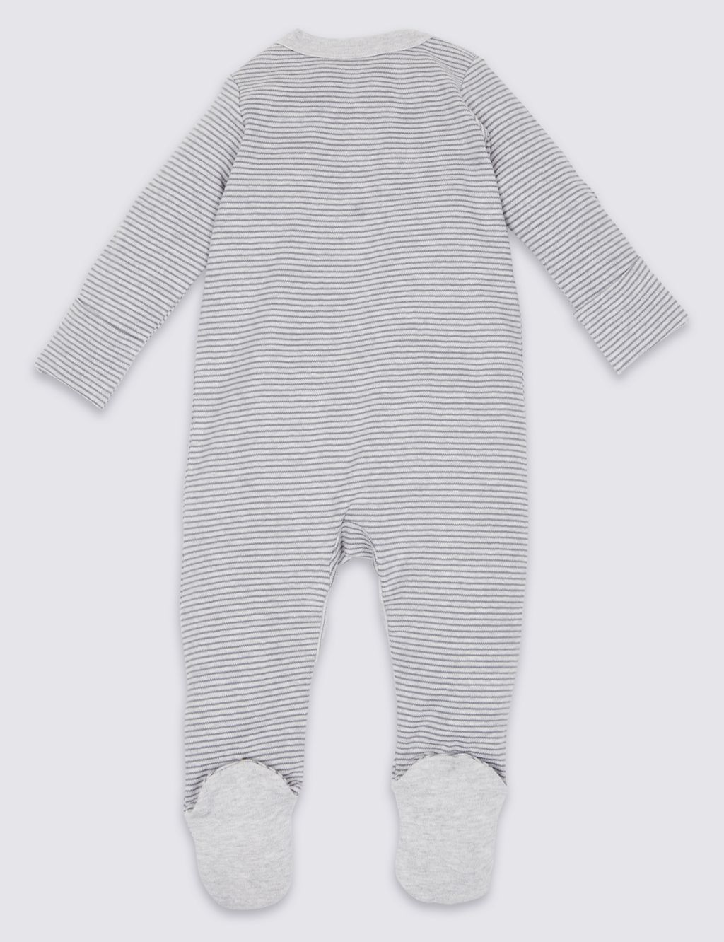 3 Pack Pure Cotton Sleepsuits 8 of 9