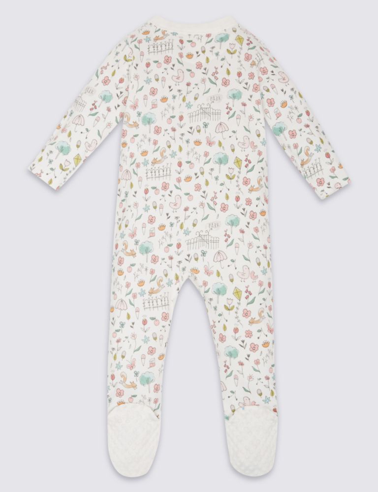 3 Pack Pure Cotton Sleepsuits 6 of 9
