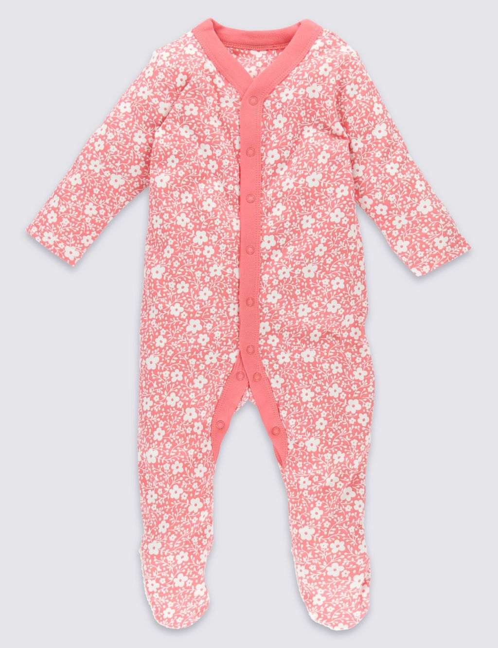 3 Pack Pure Cotton Sleepsuits 1 of 9