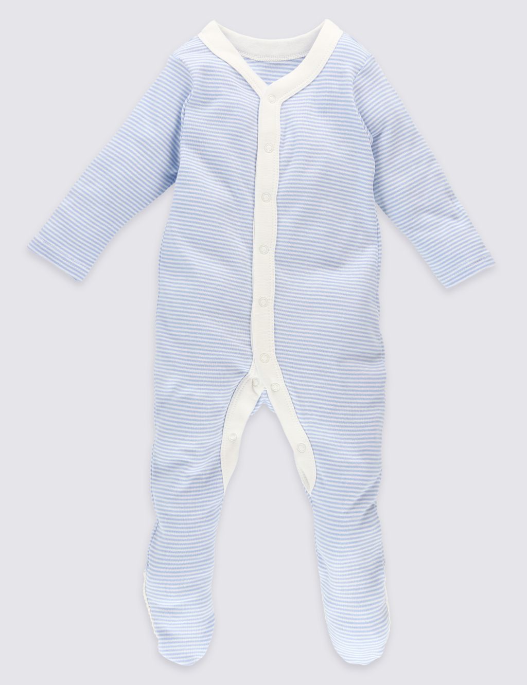3 Pack Pure Cotton Sleepsuits 7 of 9