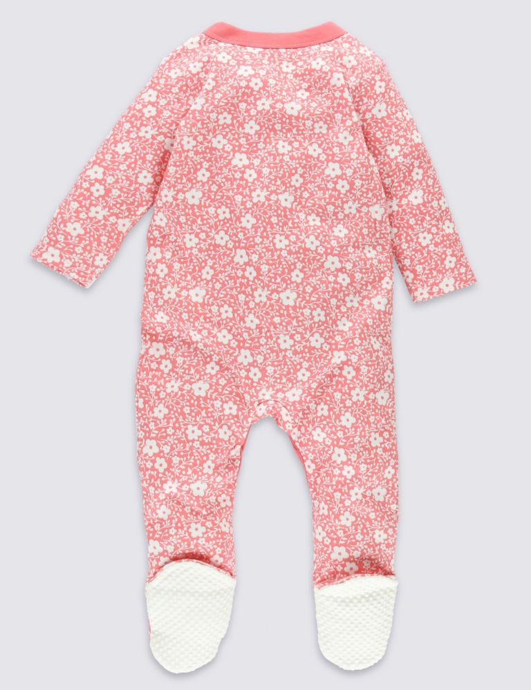 3 Pack Pure Cotton Sleepsuits 5 of 9