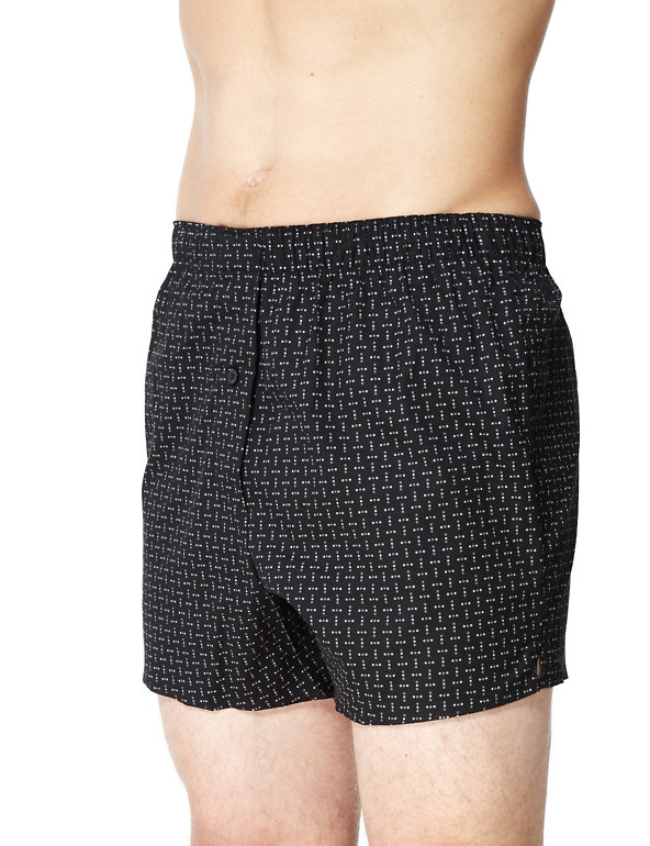 3 Pack Pure Cotton Spotted Boxers Image 1 of 2