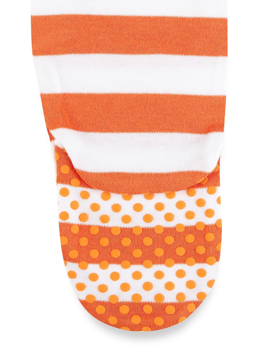 3 Pack Pure Cotton Striped Sleepsuits 4 of 4