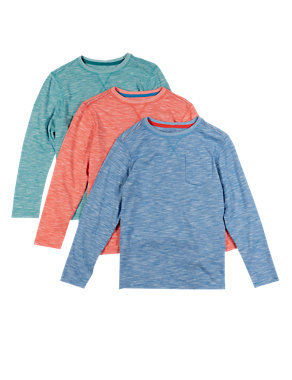 3 Pack Pure Cotton T-Shirts (5-14 Years) Image 2 of 7