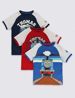 3 Pack Pure Cotton Thomas & Friends™ T-Shirts (1-6 Years) Image 2 of 6