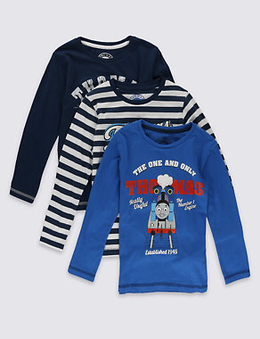 3 Pack Pure Cotton Thomas & Friends™ T-Shirts (1-6 Years) Image 2 of 6