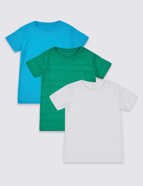 3 Pack Pure Cotton Tops (3 Months - 7 Years) Image 1 of 1