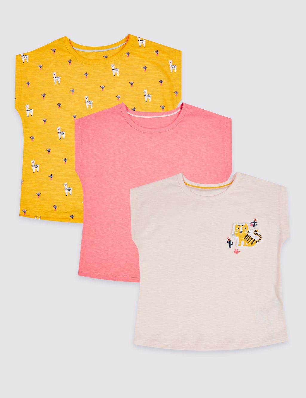 3 Pack Pure Cotton Tops (3 Months - 7 Years) 3 of 6