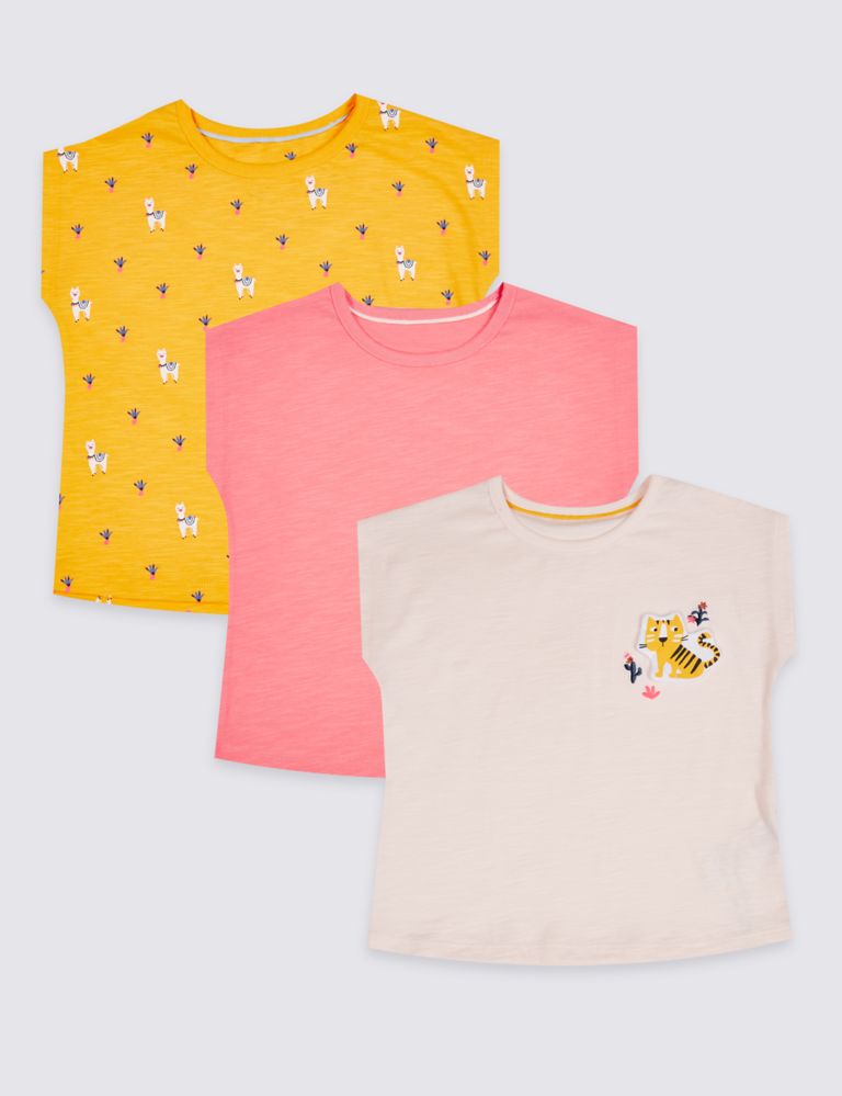 3 Pack Pure Cotton Tops (3 Months - 7 Years) 2 of 6