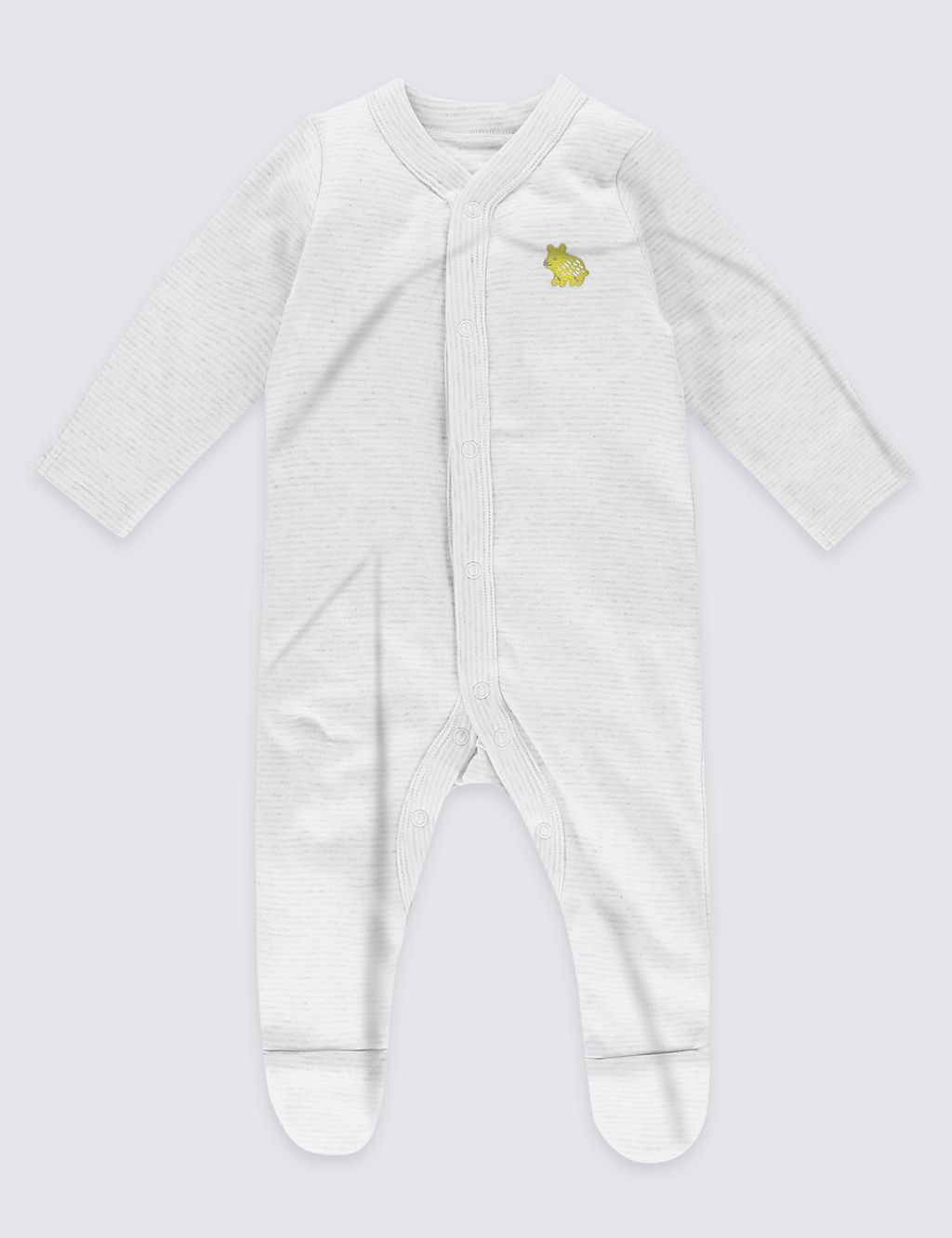3 Pack Pure Cotton Unisex Assorted Sleepsuits 7 of 9