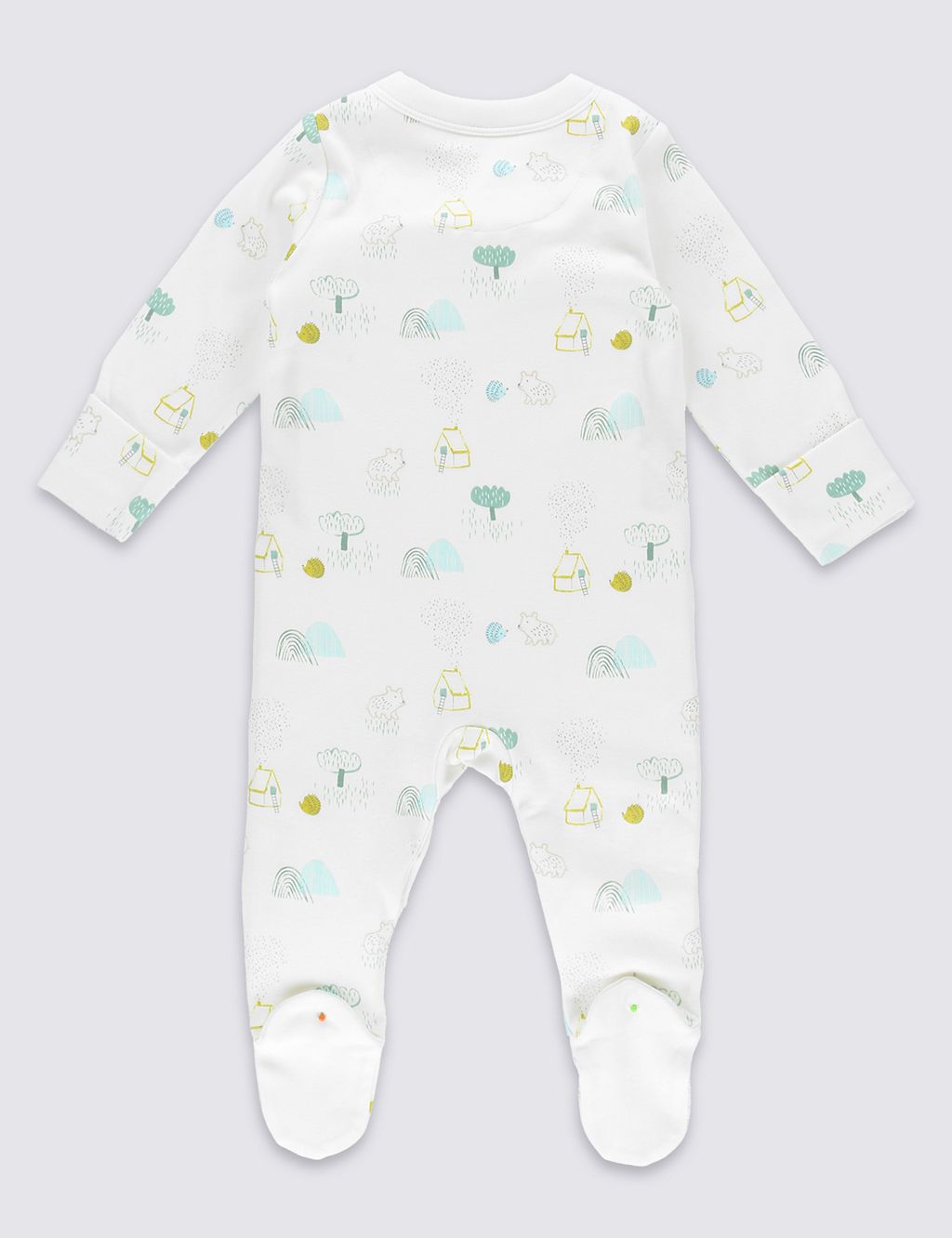 3 Pack Pure Cotton Unisex Assorted Sleepsuits 8 of 9