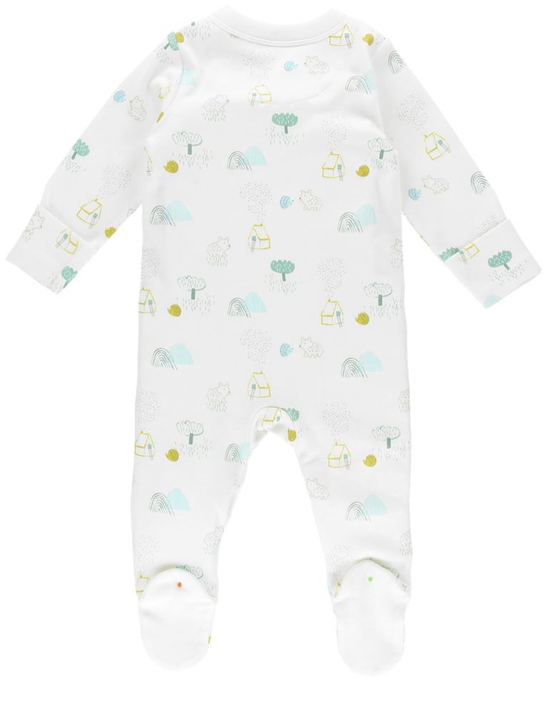 3 Pack Pure Cotton Unisex Assorted Sleepsuits 9 of 9