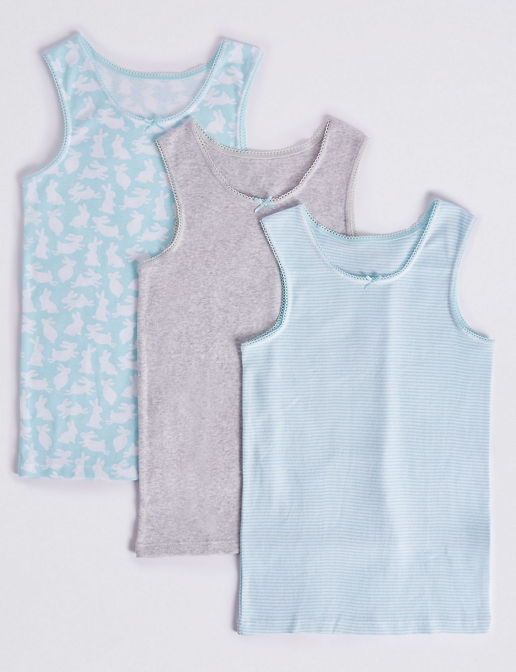3 Pack Pure Cotton Vests (18 Months - 12 Years) 1 of 1