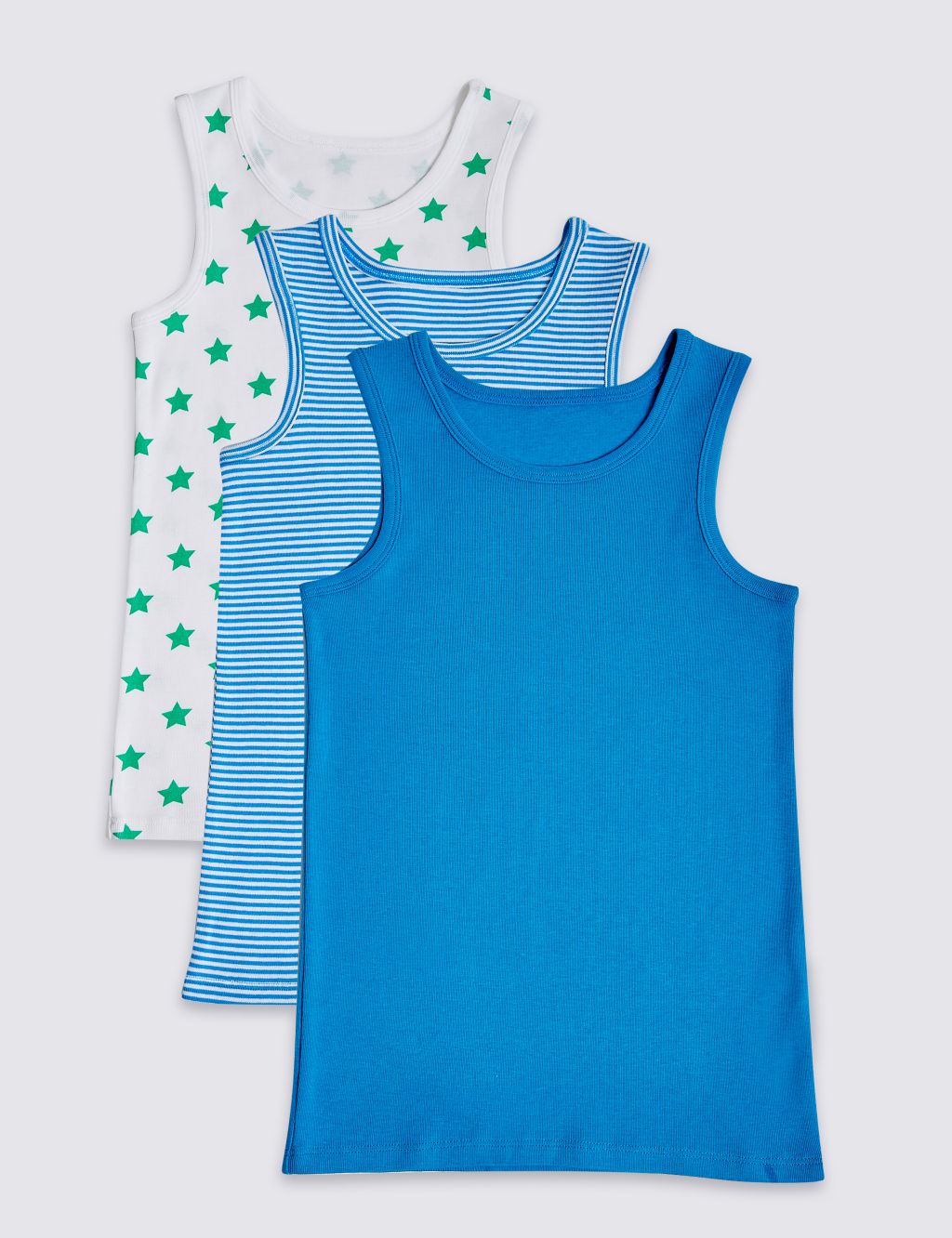 3 Pack Pure Cotton Vests (18 Months - 8 Years) 1 of 1