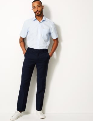 marks and spencer short sleeve formal shirts