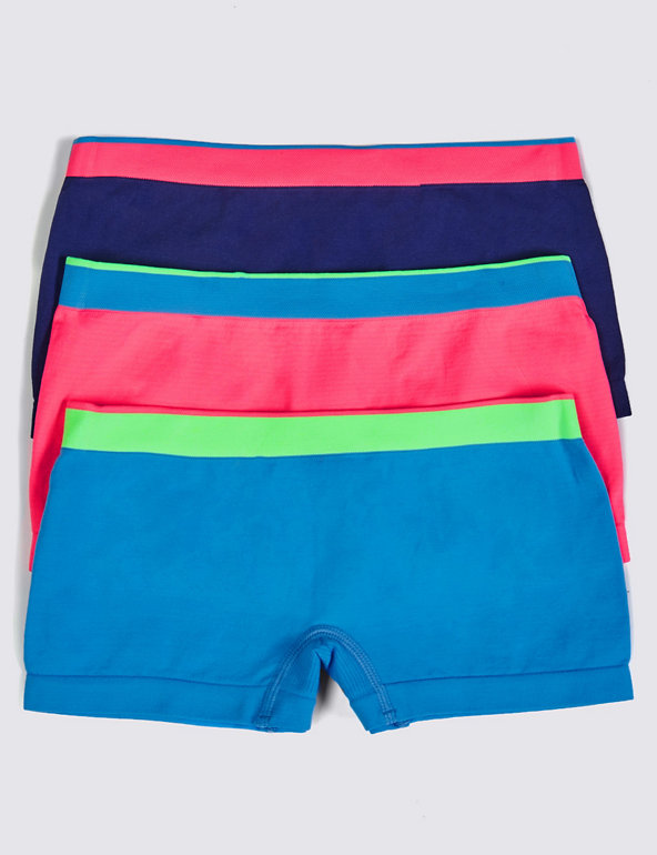 3 Pack Seamfree Assorted Shorts (6-16 Years) Image 1 of 1