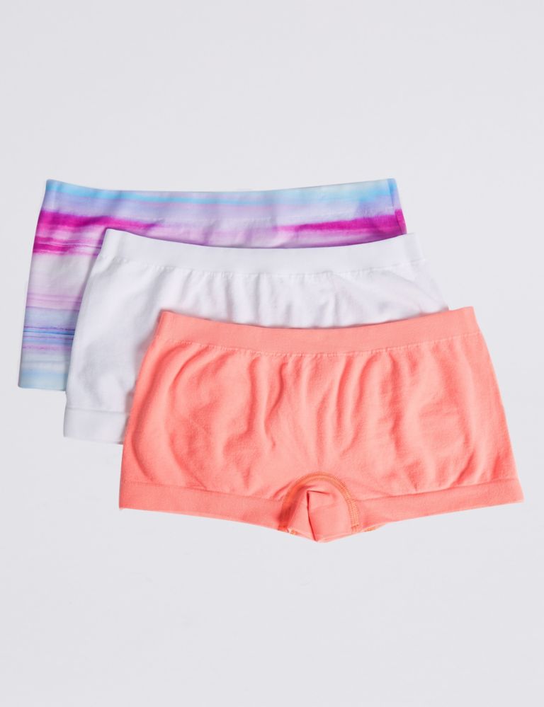 3 Pack Seamfree Striped Shorts (6-16 Years) 2 of 2