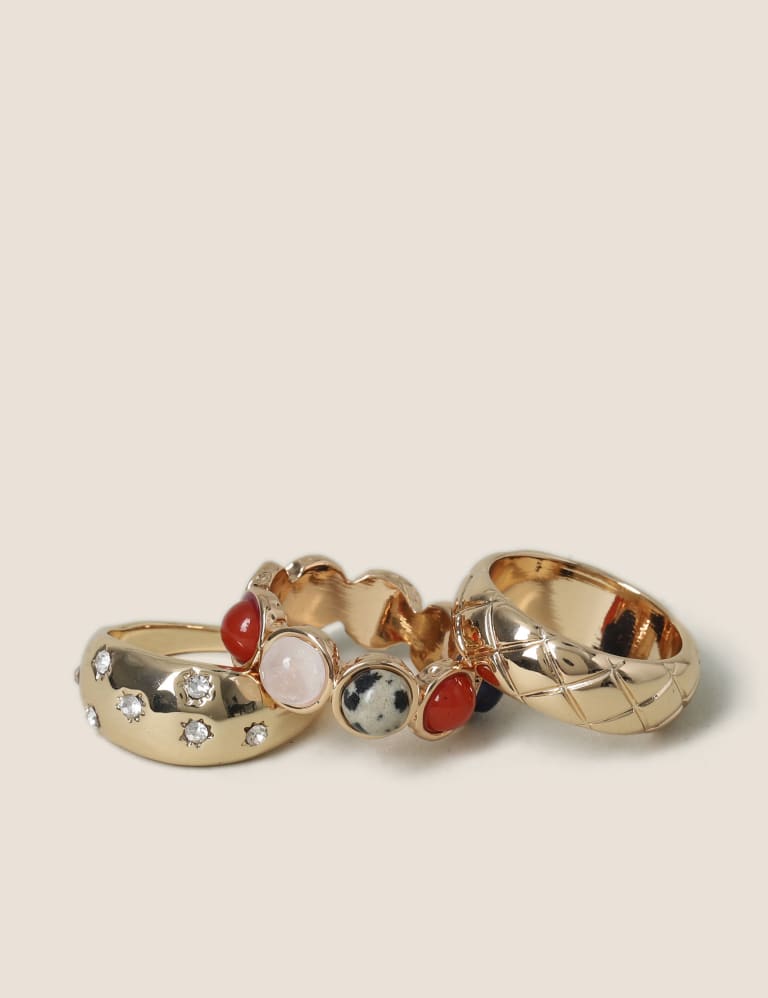 3 Pack Semi Precious Rings 1 of 2