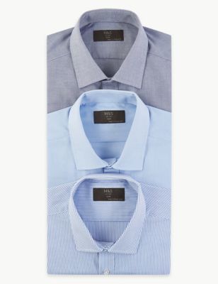 m and s slim fit shirts