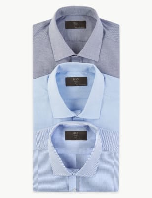 m and s slim fit shirts