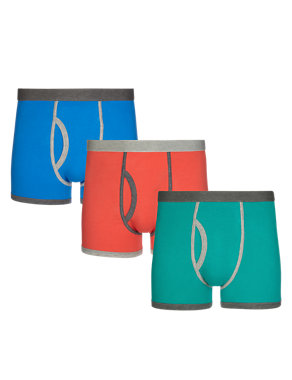 3 Pack Stretch Cotton Cool & Fresh™ Assorted Trunks with StayNEW™ Image 2 of 4
