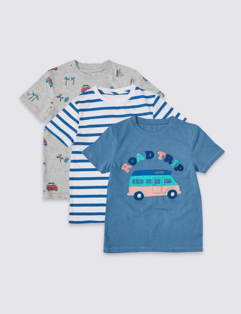 3 Pack T-Shirts (3 Months - 7 Years) 1 of 5