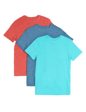 3 Pack T-Shirts (5-14 Years) Image 2 of 7