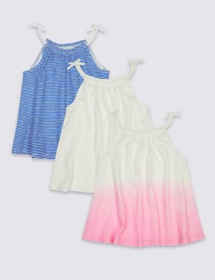 3 Pack Vest Tops with StayNEW™ (3-14 Years) Image 2 of 6